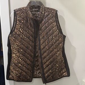Calvin Klein Women's Animal Print Quilted Vest
